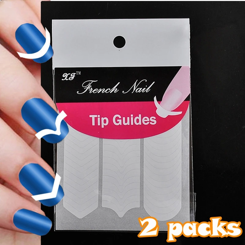 

5 Pack New Chic DIY Style French Manicure Nail Art Tips Tape Sticker Guide Stencil Smile Triangle N02