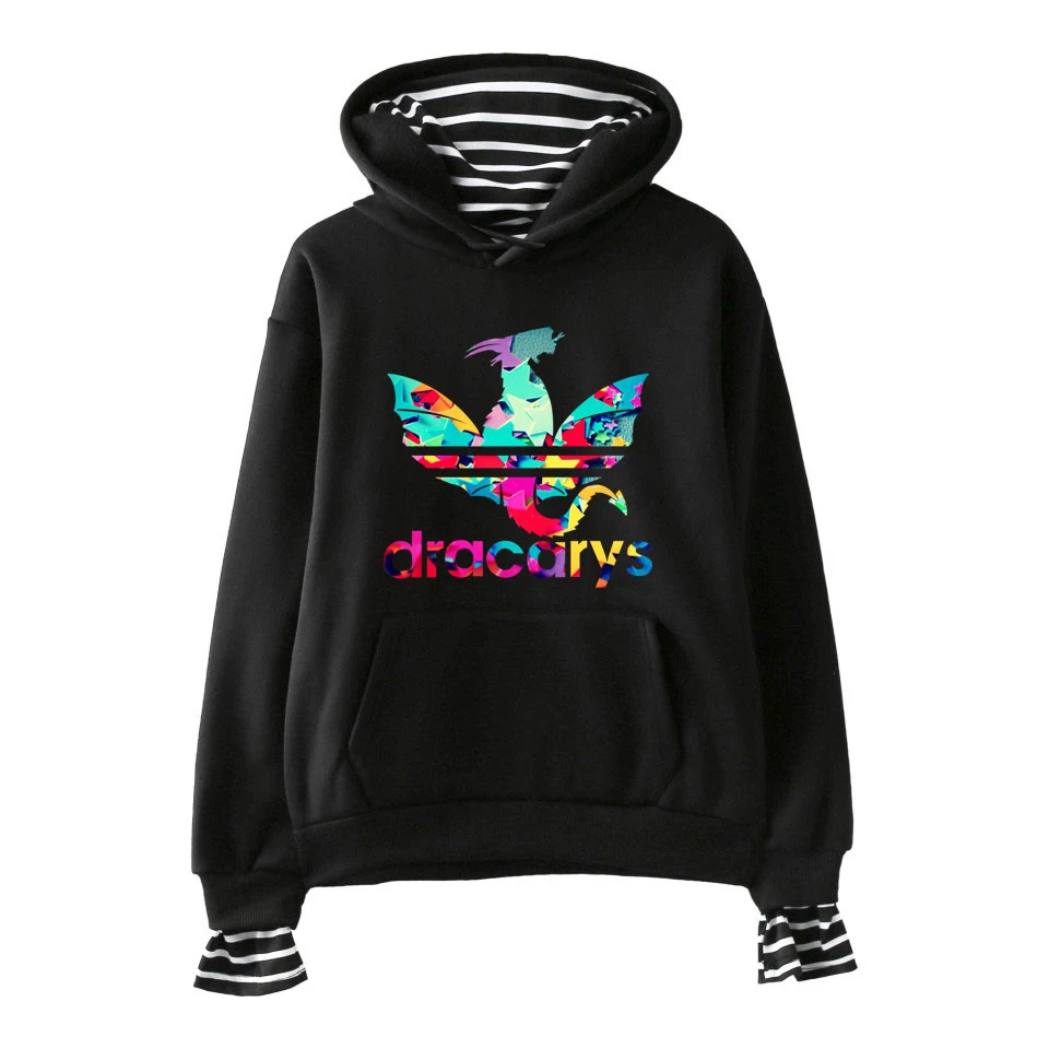 Kpop Dracarys Game Of Thrones Women Fake Two Piece Hoodie Hoody 2019 Winter Winter Sweatshirt Women's Harajuku Hooded Hoodies2XL Kpop Dracarys Game Of Thrones Women Fake Two Piece Hoodie Hoody 2019 Winter Winter Sweatshirt Women's Harajuku Hooded Hoodies2XL