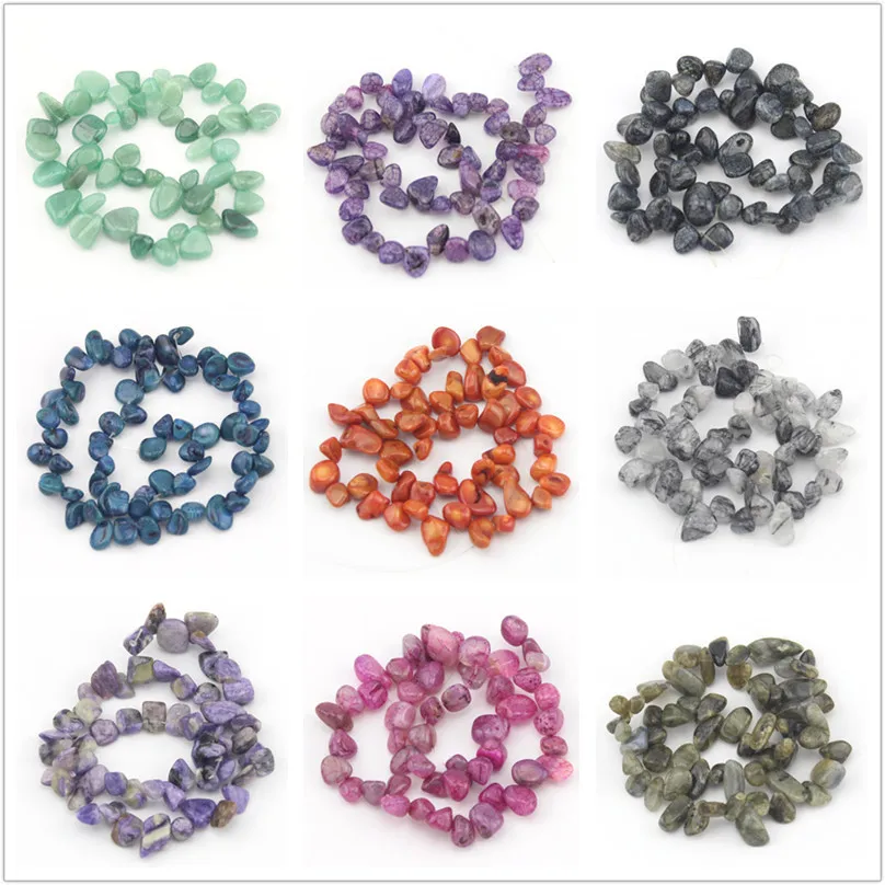 Free Shipping Freeform Chip Natural Stone Beads 9-...