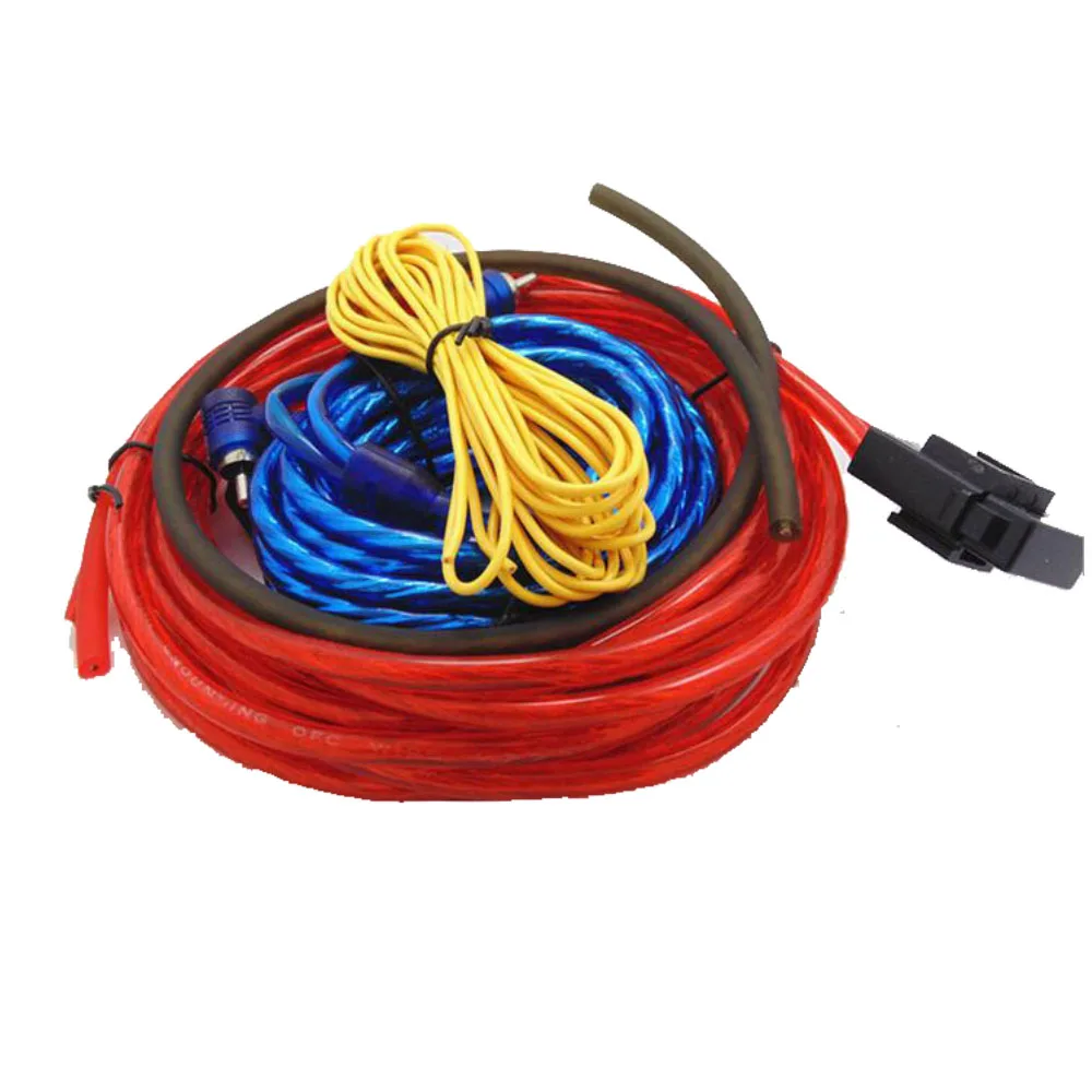 60W 4m length Professional Car Audio Wire Wiring Amplifier Subwoofer Speaker Installation Wires Cables Kit | Обустройство дома