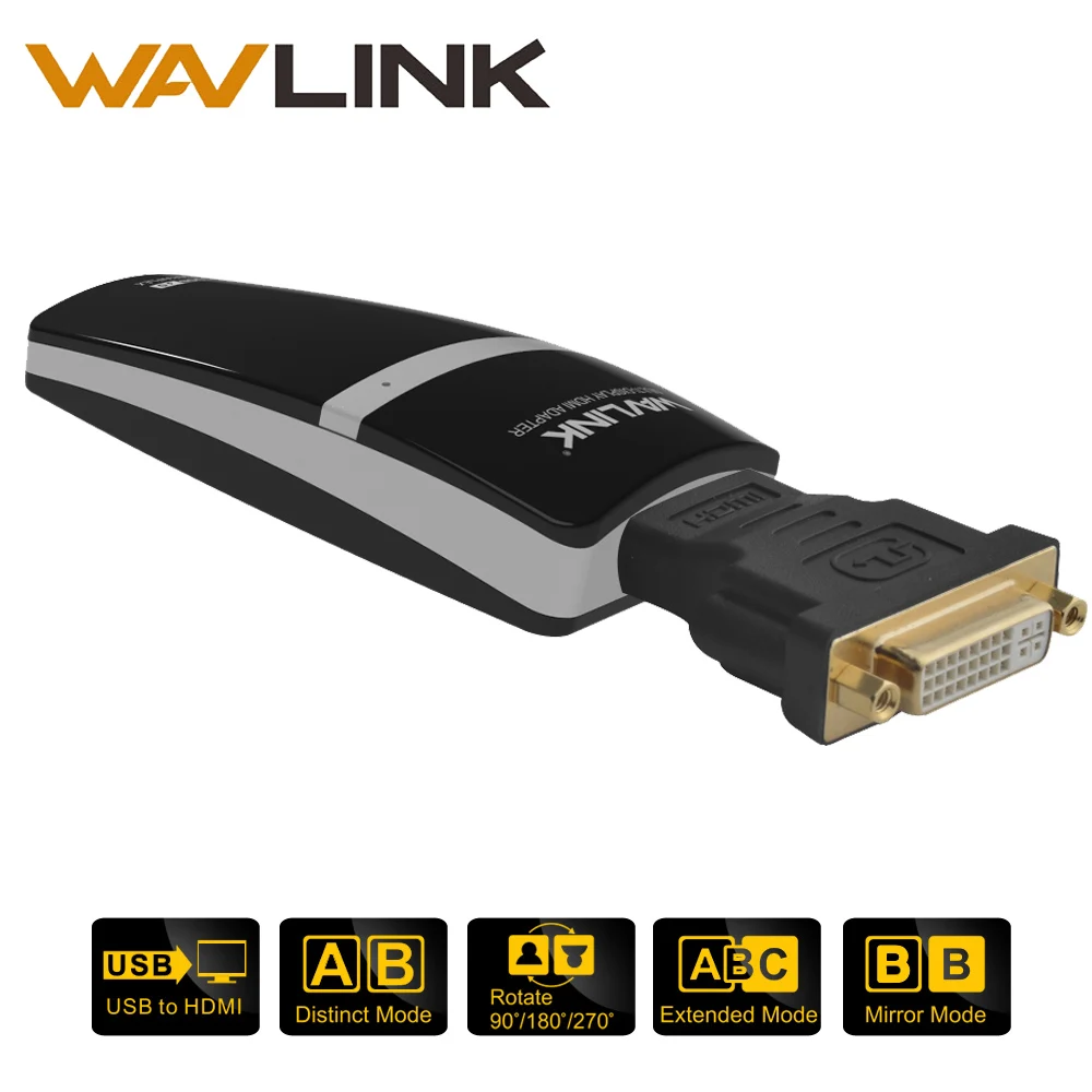 Wavlink высокое Скорость USB 3.0 HDMI видео Графика Дисплей адаптер W/HDMI/DVI конвертер 1080 P