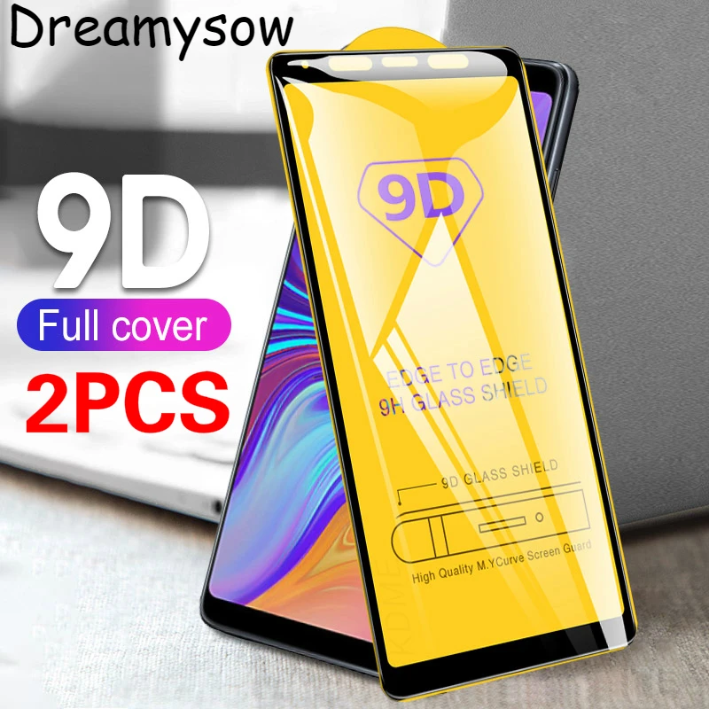 

2PCS 9D Full Cover Tempered Glass For Samsung Galaxy A20 A8 A9 2019 M10 M50 A6 A8 Plus 2018 A720 A520 A320 J330 Screen Protector