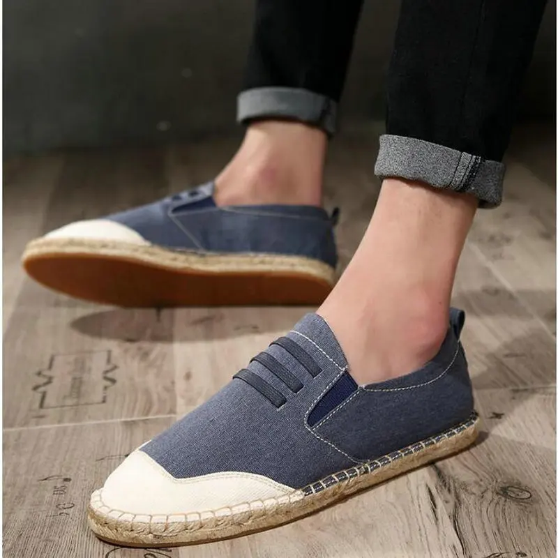 New Designer Fashion Male Loafers Flats Ramie Sole Shoes Men's Shoes Casual Fisherman Shoes Linen Canvas Espadrilles LF-35 New Designer Fashion Male Loafers Flats Ramie Sole Shoes Men's Shoes Casual Fisherman Shoes Linen Canvas Espadrilles LF-35