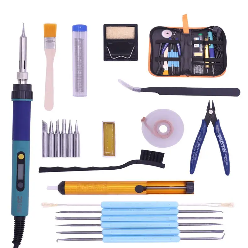 EU Plug CXG 936d led temperature Adjustable electric font b soldering b font iron 220V 60W