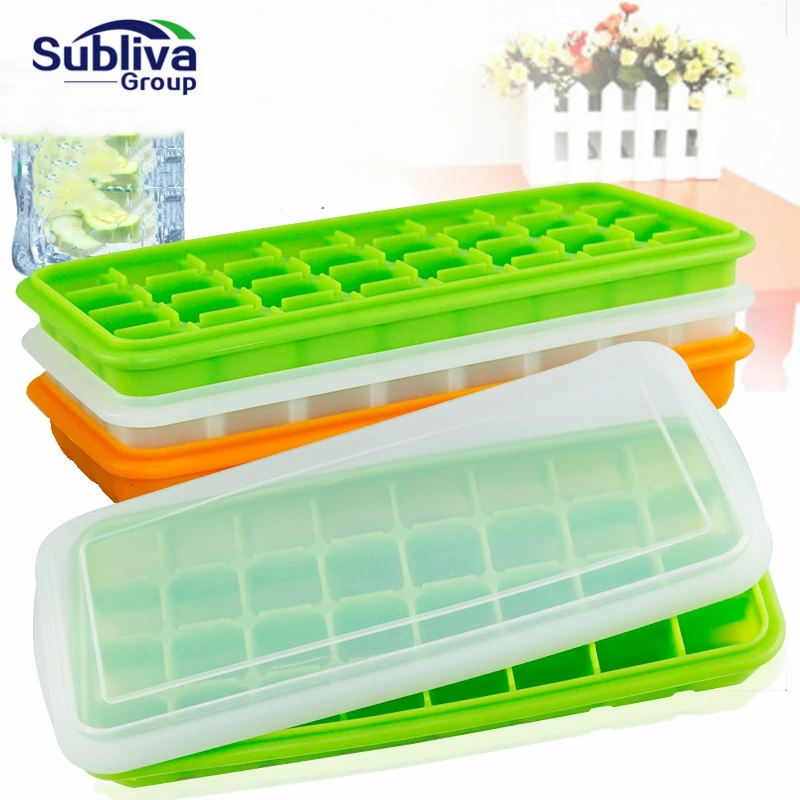 

DIY Creative Big Ice Cube Mold Square Shape Silicone Ice Tray Fruit Ice Cube Maker Bar Kitchen Accessories