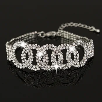 

Own factory made Bracelete Pulseiras Austrian Crystal Womens Bracelet Jewelry Fashion Wedding Bracelets Accessories B014
