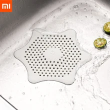 Силиконовый Сетчатый Фильтр для слива волос Xiaomi 16 см фильтр для слива волос для ванны фильтр для умывальника предотвращает засорение(China)