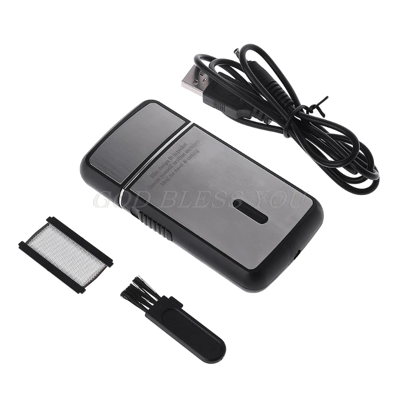 

Portable Men's Electric Razor Foil Slim Shaver USB Rechargeable Travel House