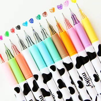

48 pcs/Lot Diamond gel pen Milky cow pen Korean Stationery zakka Canetas papelaria material escolar school supplies 6257