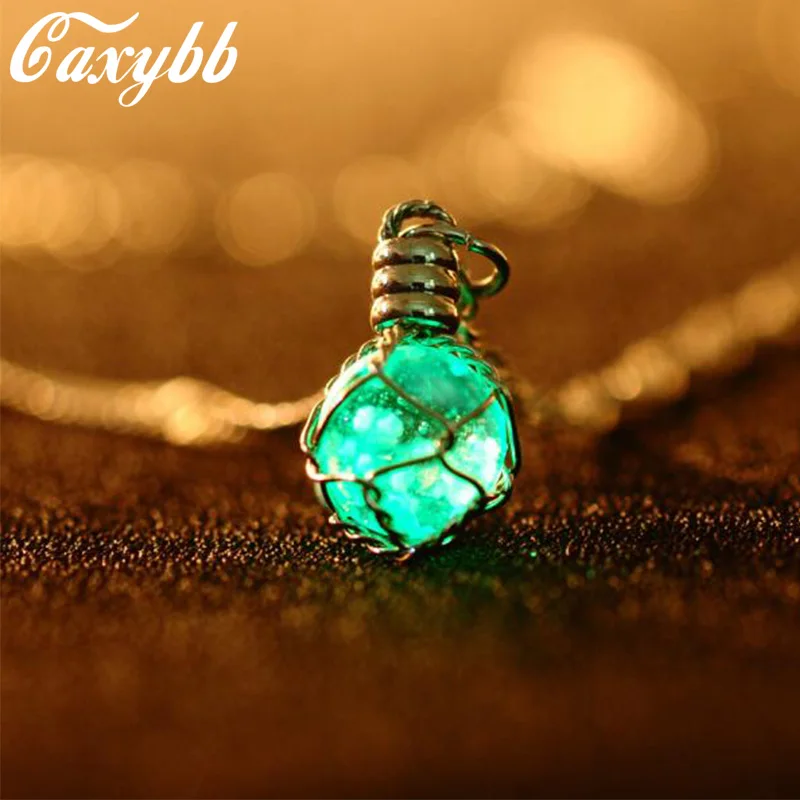 

1PC fashion New Creative Luminous Crystal Ball Chic Glow In The Dark charming Necklace fine jewelry 2color