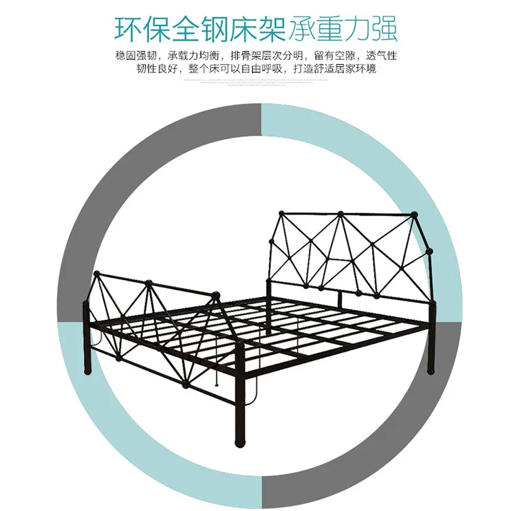 Кровати мебель для дома железная кровать односпальная/двуспальная кровать мульти размер 1,5*1,9 см/1,2*1,9 см может настроить черный/wihte цвет