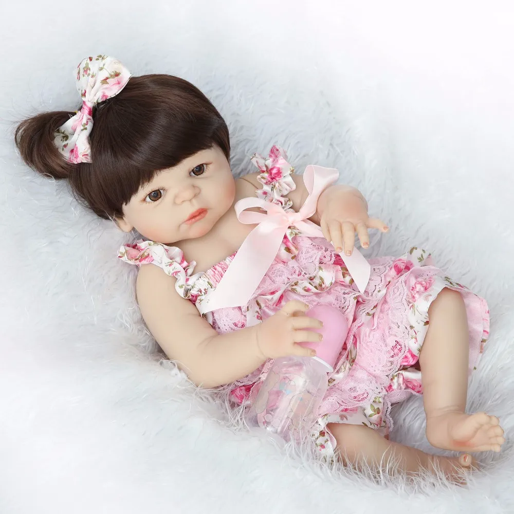 

girl Dolls NPK Brand kids Gift Brinquedo bonecas 22inch Full Silicone vinyl Reborn Baby