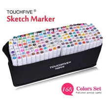 Art Set 168 Colors Marker Pen Sketch Alcohol Based Markers Dual Head Manga Drawing Toy For Professional Kids School Supplies