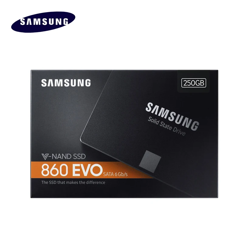 Samsung Внутренний твердотельный накопитель 860 EVO 250GB 500GB 1 ТБ SATA 3 2,5 дюймов HDD жесткий диск HD SATA III SSD для ноутбука компьютера