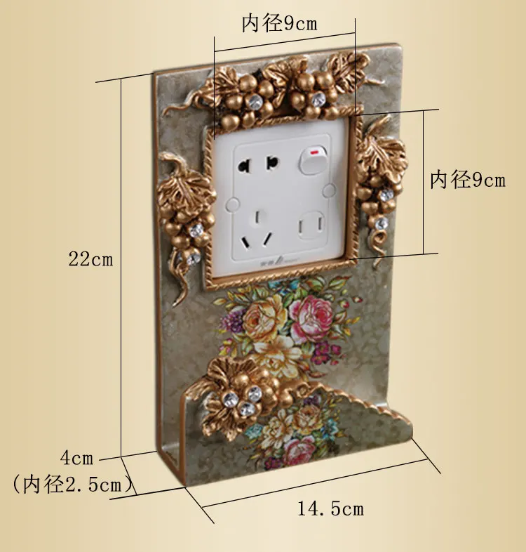 Европейский и американский роскошный Переключатель стикер s Аксессуары для мобильных телефонов домашний интерьер Смола Рамка настенная розетка с c