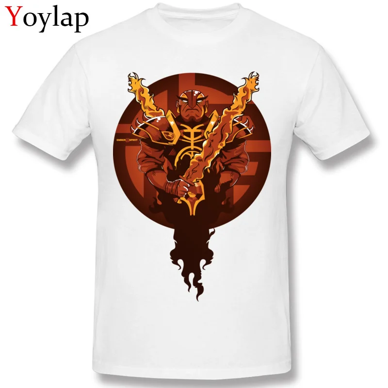 Crew Neck Pure Cotton Mens T Shirt Printed Short Sleeve Tops Shirts Special Geek Tee Shirts Xin The Ember Spirit Top Quality white