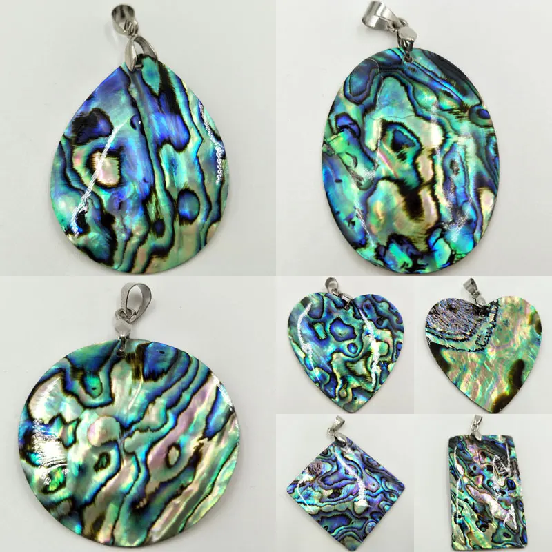 Free Shipping Beautiful jewelry New Zealand Ablone Shell Art Pendant
