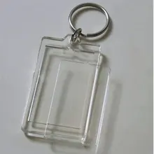 500 шт пустые акриловые прямоугольные брелки вставки " x 1,25" Фото пластиковые брелки-FedEx и DHL