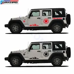 Автомобильный стикер s для Jeep Wrangler горный диапазон наклейка армейская звезда графика виниловые наклейки Автомобильный кузов Декор