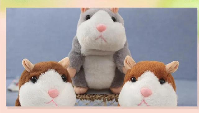 Dropshipping Promotion 15cm Lovely Talking Hamster Speak Talk Sound Record Repeat Stuffed Plush Animal Kawaii Hamster Kid Toys 2