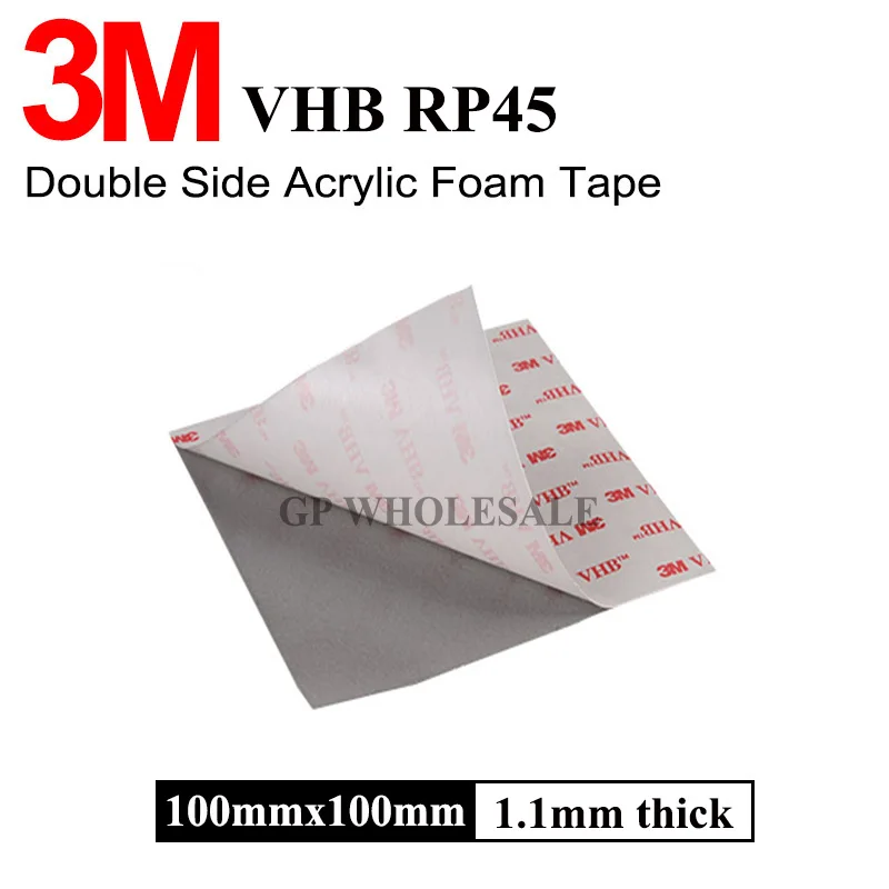 5 sheets 3M VHB RP45 Tape for Automotive Construction Metalworking Heavy Duty 100mmx100mm 10cmx10cm 4&quot x | Канцтовары для офиса