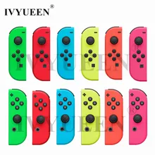 Чехол-накладка IVYUEEN для Kind Switch NS Joy Con с корпусом, зеленый, желтый, розовый, левый/правый джойстик, чехол для контроллера, аксессуары для игр