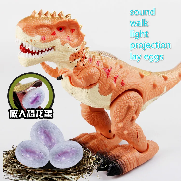 

New Electric Dinosaur Walking Tyrannosaurus Rex Toy Moving Walking Dinosaur Electric Dinosaur Lay Eggs Kid Gift