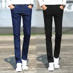 Мужские брендовые узкие джинсы брюки повседневные брюки 2019 джинсовые черные синие джинсы Homme стрейч карандаш брюки плюс размер уличная