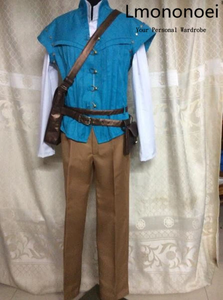 Hot！ Anime Tangled Flynn Rider Cosplay Costume custome No shoes