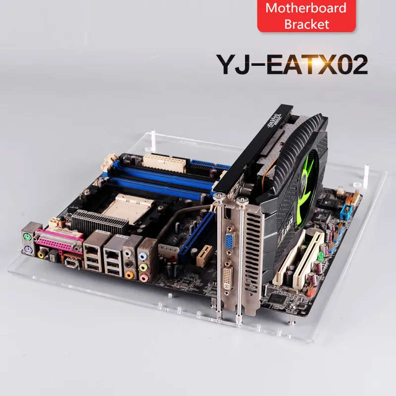 QDIY YJ-EATX02 большой E-ATX чистый прозрачный акриловый открытие материнская плата платформа Кронштейн Рамка шасси лоток