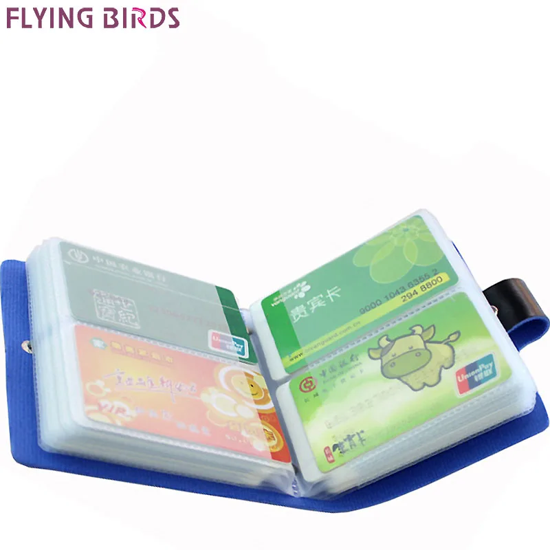 

FLYING BIRDS Card Holder brands High Quality women&men card bags name ID Business Leather 64 &40 Bank credit Card Case LM3923fb