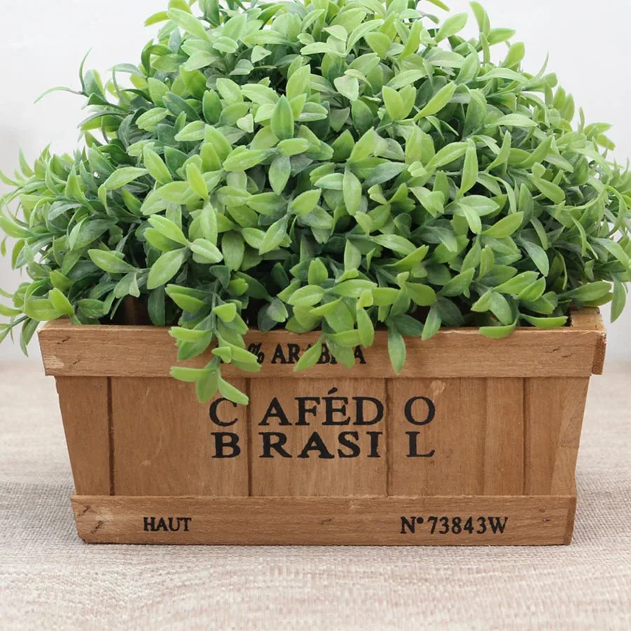 

Creative wooden fleshy flower pot wooden box Retro desktop storage box Species of succulent plant box gardening supplies