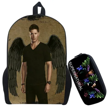 

Tv Show Supernatural Backpack Sam Dean Castiel School Bags For Teenagers Men Women Daily Backpack Boys School Backpacks Bookbag