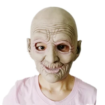 

Old Latex Mask real mask female halloween Carnaval silicone human skin face masks dance party mascaras realista maske disfraz