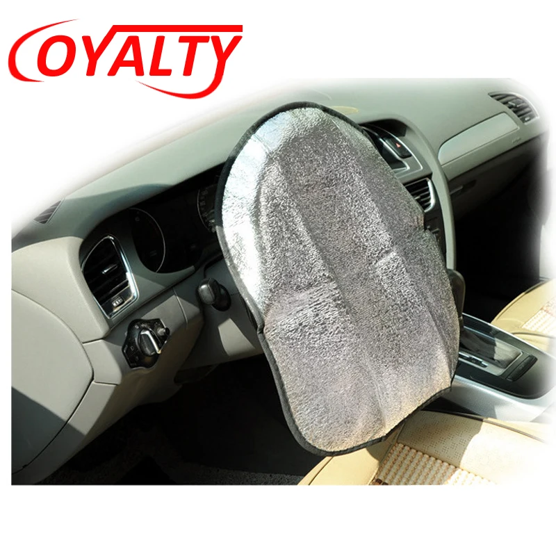 

Loyalty Car Steering Wheel Aluminum Foil Cover Sunshade Heat Reflector Protection Fit Most Jumbo/Standard Car Accessories