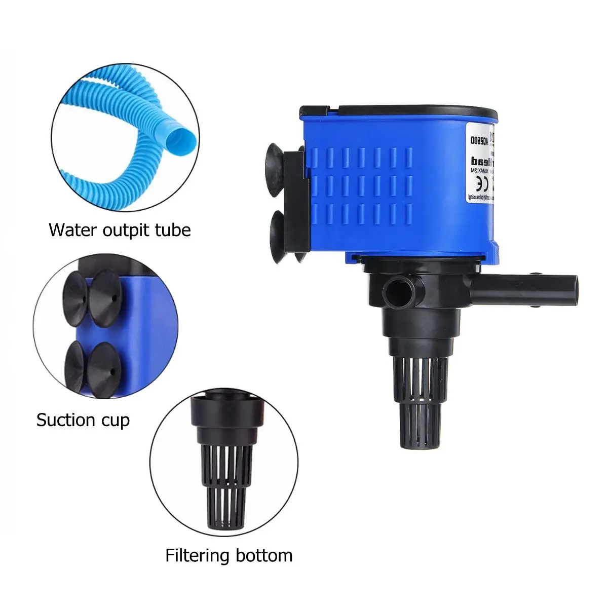 3-in-1 Internal Aquarium Filter Pump Water Circulating Water Spray Flow Fish Tank Submersible Purifier Filter Pump 8/15/20/25/35