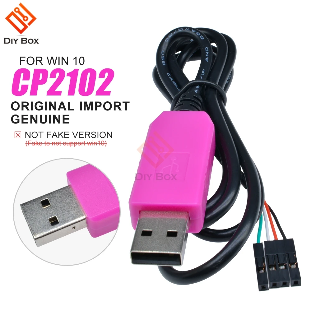Оригинальный 1 м CP2102 USB к UART TTL кабель модуль 4 Pin P Серийный адаптер загрузка для Win10