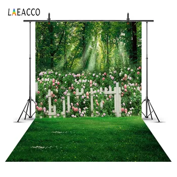 

Laeacco Spring Portrait Flowers Grassland Wedding Photography Backgrounds Baby Newborn Photophone Photo Backdrops Photo Studio