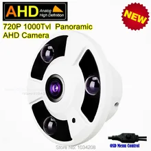 360 Degree View CCTV Indoor Home Security Analog HD Surveillance Panoramic Camera 1.0MP 720P Fisheye Infrared Dome AHD Camera