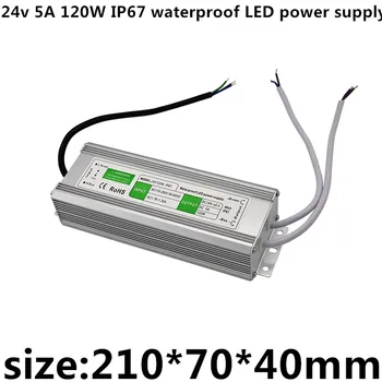 

AC110v-260v DC 24v 5A 120W 24v led strip led Module point Light string light enough power rain outdoor switch power supply