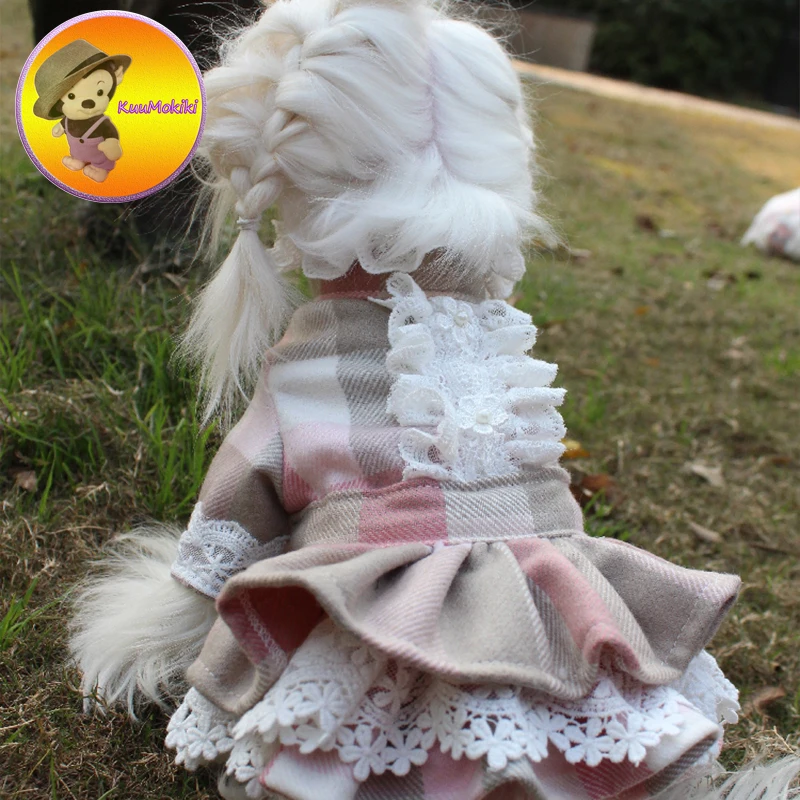 Hand Made winter Dog Dress Dresses Rabbit costume Pet Skirt Skirts Maltese Yorkshire Clothing