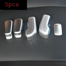 Per Nissan X-trail xtrail T32/Rogue 2014-2017 coperchio del corpo macchina Chrome ABS sedile manopola di regolazione interruttore del tasto trim parti 5 pz