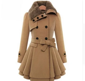 

Hchenli Brand 2018 Women Autumn and winter long sleeve lapel collar Thicken Medium Large Plus Size length Coat S-XXXL Coat