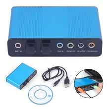 Tarjeta de sonido USB externa profesional, canal 5,1/7,1, adaptador para tarjeta de Audio óptico, controlador de Audio para PC, ordenador y portátil