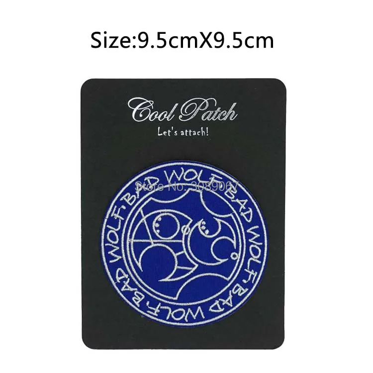 

4" Inspired Doctor Who Bad Wolf patch Iron On Badge TV Movie Series cosplay Embroideried Halloween Costume