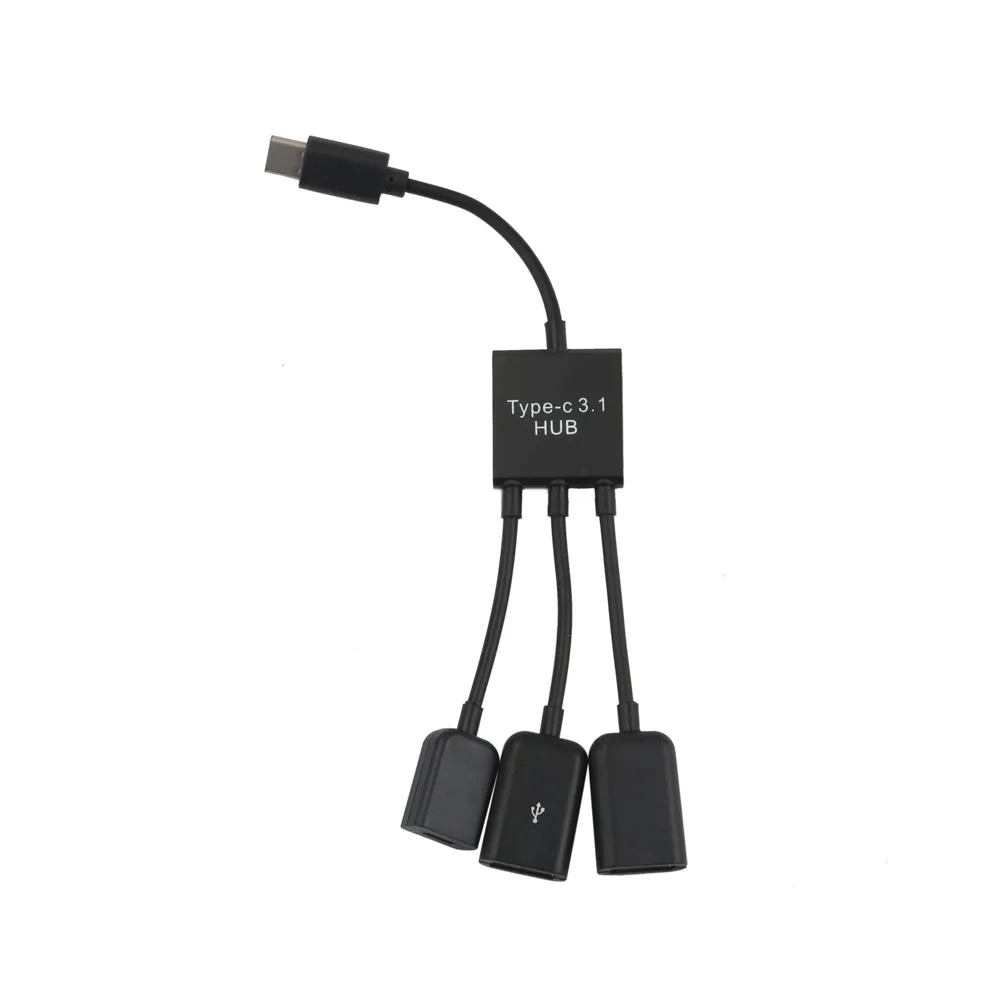 

Ouhaobin Type-C HUB Cable 3 in 1 USB C Type C OTG Host Cable Hub Cord Adapter Connector Splitter for Windows and Mac 418#2
