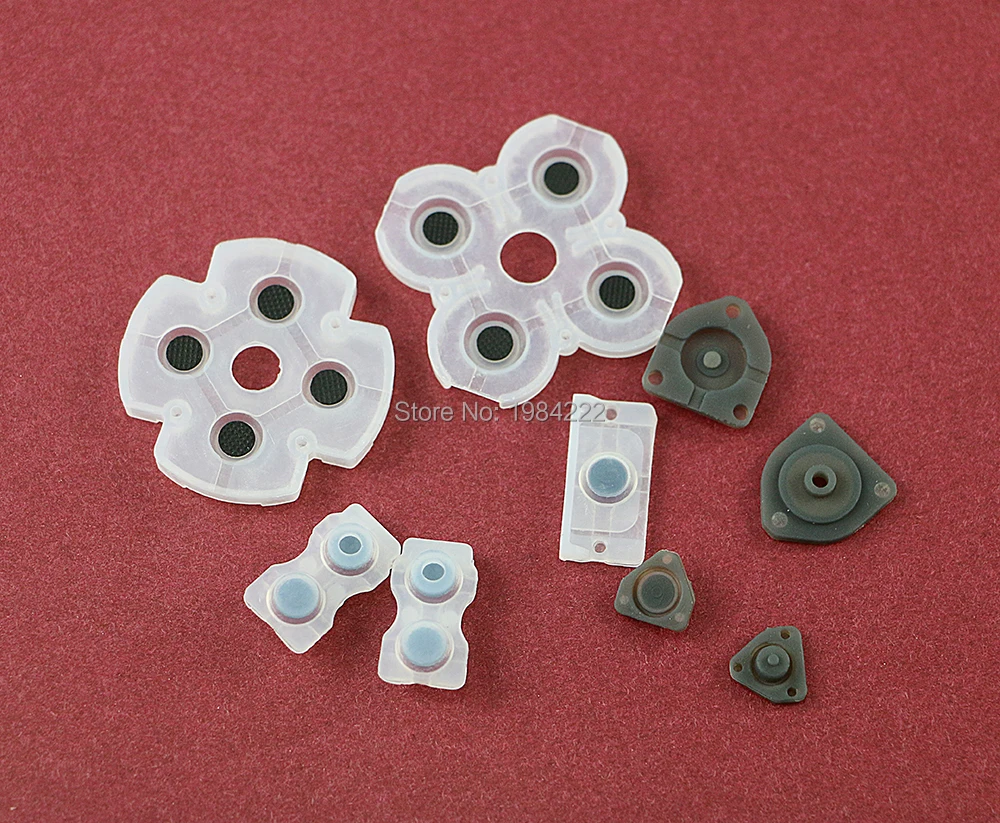 

100sets/lot for Playstation 4 PS4 Controller Conductive Silicone Rubber Pads for Dualshock 4 Buttons Repair Replacement Part
