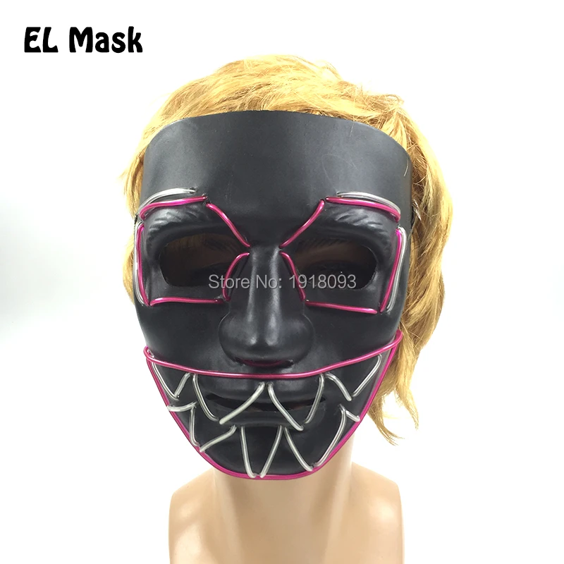 Новый стиль маска для вечерние EL Wire холодной Neon Flash-маска бар ночная маска для освещения праздника Хеллоуина