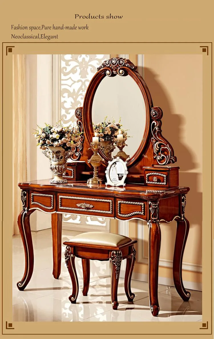 European Mirror Table Antique Bedroom Dresser French Furniture French Dressing Table Pfy801 Table Desk Table Alarmtable Covers For Parties Aliexpress Antique Bedroom Vanity With Mirror