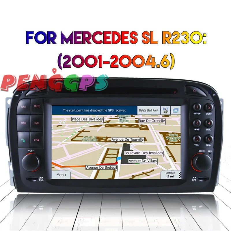 

Android 8.0 7.1 Car Radio Stereo GPS Headunit for Mercedes Benz SL R230 2001 2002 2003 2004 Car DVD Player Auto Video Multimedia